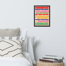 Load image into Gallery viewer, Framed Feminism Poster - Multicolor