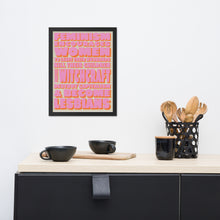 Load image into Gallery viewer, Framed Feminism Poster - Pink