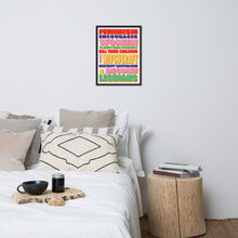 Load image into Gallery viewer, Framed Feminism Poster - Multicolor