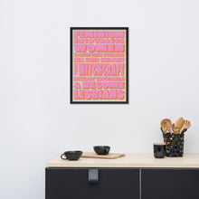 Load image into Gallery viewer, Framed Feminism Poster - Pink