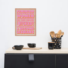 Load image into Gallery viewer, Framed Feminism Poster - Pink