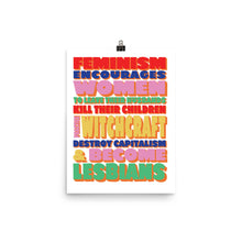 Load image into Gallery viewer, Feminism Poster - Multicolor