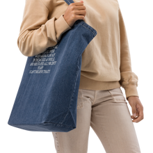 Load image into Gallery viewer, Scandoval Embroidered Denim Tote Bag