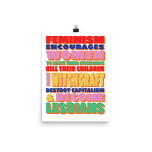 Load image into Gallery viewer, Feminism Poster - Multicolor
