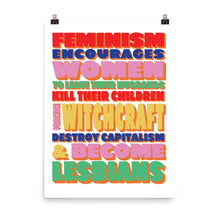 Load image into Gallery viewer, Feminism Poster - Multicolor
