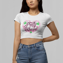 Load image into Gallery viewer, Pretty Stoned Airbrushed Cropped Tee

