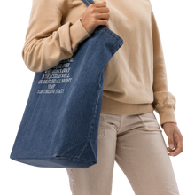 Load image into Gallery viewer, Scandoval Embroidered Denim Tote Bag
