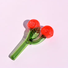 Load image into Gallery viewer, Double Bowl Cherry Pipe - Red
